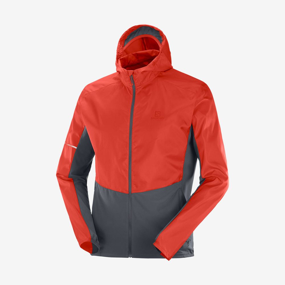 Chaquetas Salomon Hombre Coral - Salomon Argentina AGILE WIND,731890-JZR